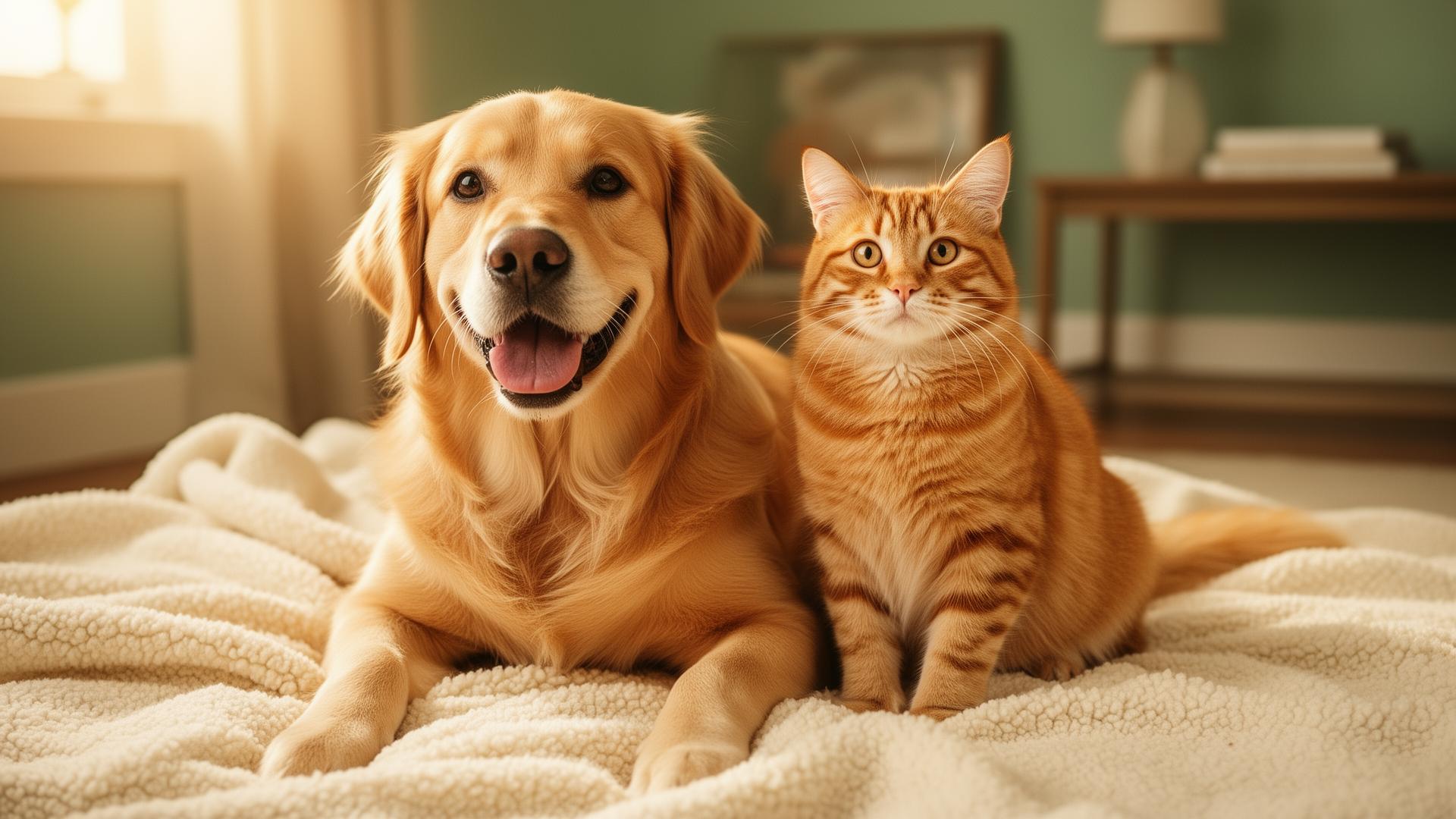 Happy pets together